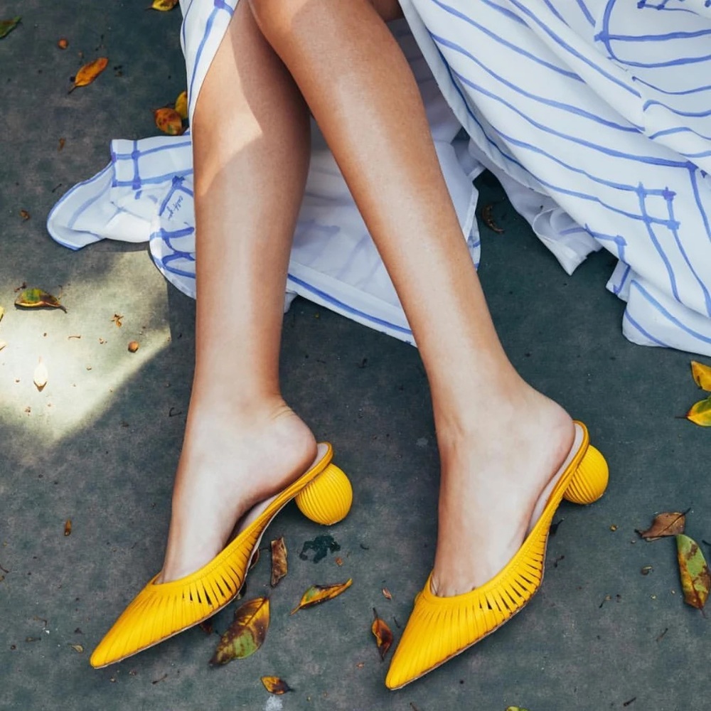 Cult Gaia Alia Mule in Marigold 39